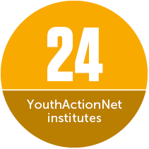 Globally, there have been 24 national and regional YouthActionNet institutes, to foster youth leadership.